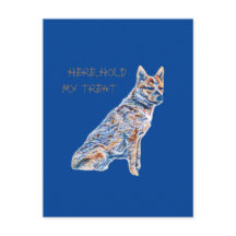 Perro De Ganado Heeler Sostén Mi Tratamiento