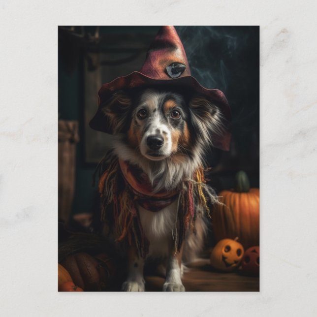 Postal Perro de Halloween (Anverso)