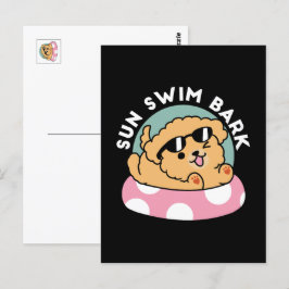 Postal Perro de la Vibes de Verano - Cachorro flotante co