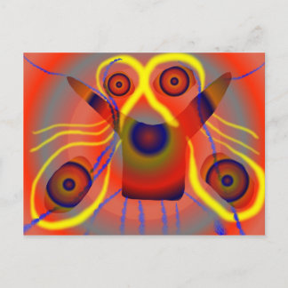 Postal Perro de león curioso