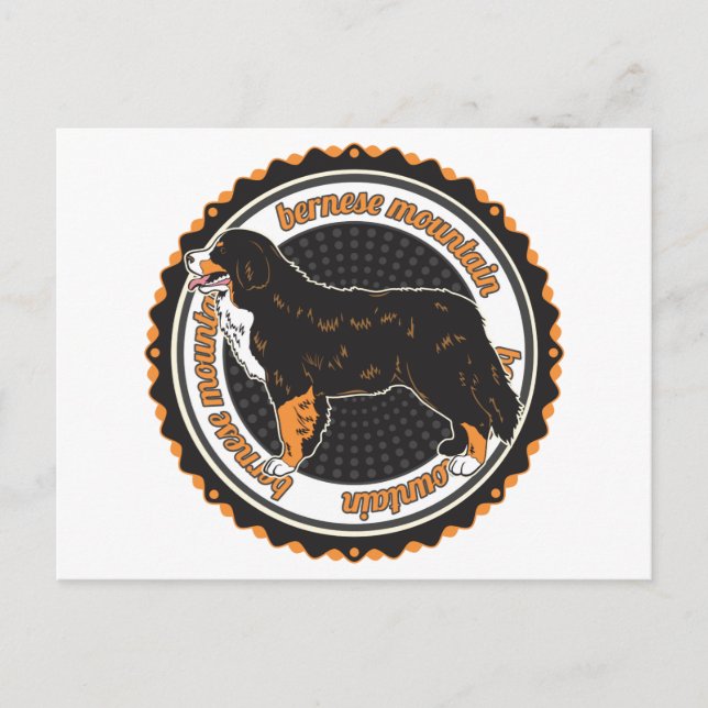 Postal Perro de montaña de Bernese (Anverso)