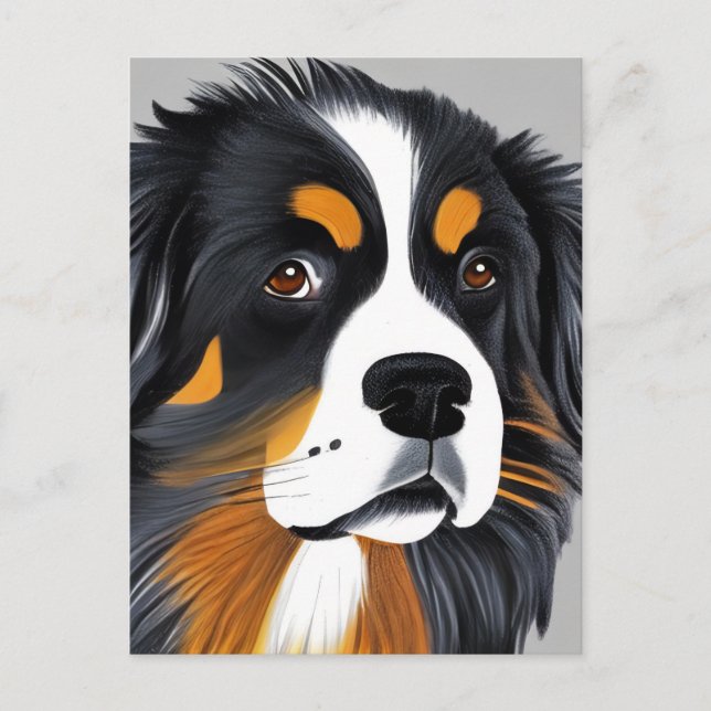 Postal Perro de montaña de Bernese (Anverso)