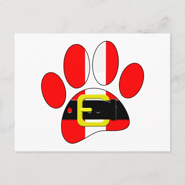 Postal Perro de Navidad (Anverso)