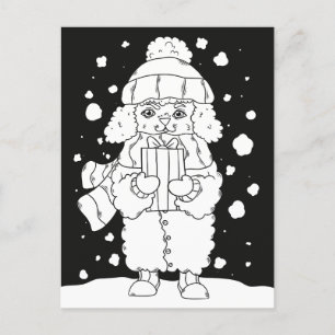 Postal Perro de Navidad