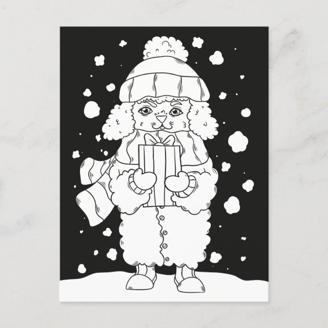 Postal Perro de Navidad (Anverso)