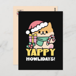 Postal Perro de Navidades Cuadros - Yappy Howlidays