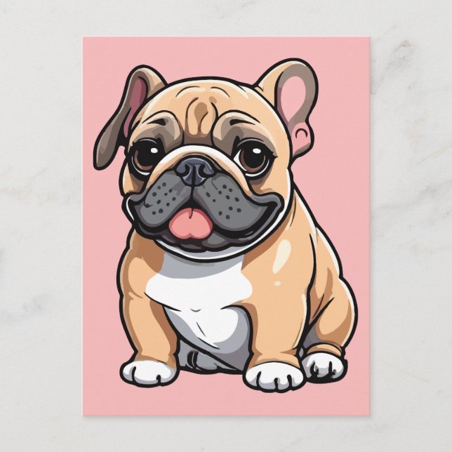 Postal Perro de pug (Anverso)
