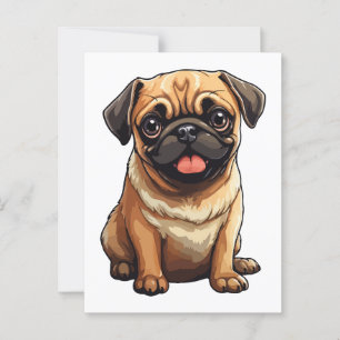 Postal Perro de pug