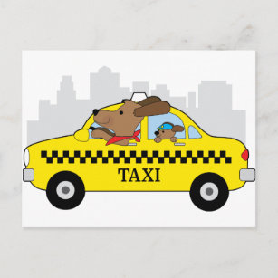 Postal Perro de taxi de Nueva York