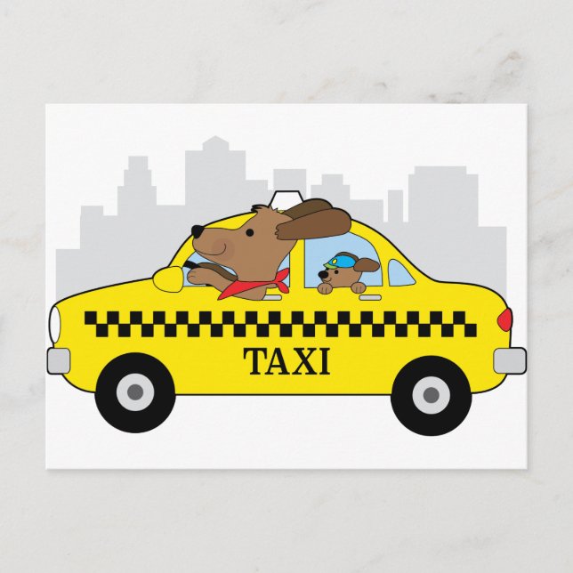 Postal Perro de taxi de Nueva York (Anverso)