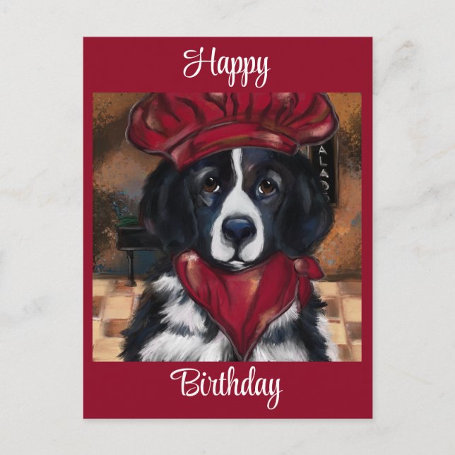 Postal Perro de Terranova (Anverso)