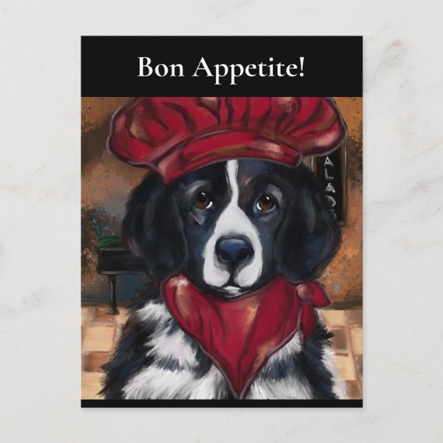 Postal Perro de Terranova (Anverso)