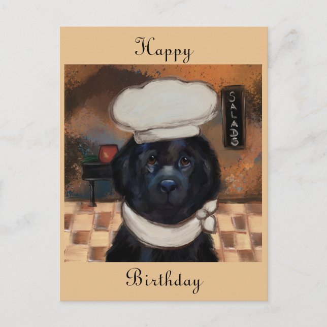 Postal Perro de Terranova (Anverso)