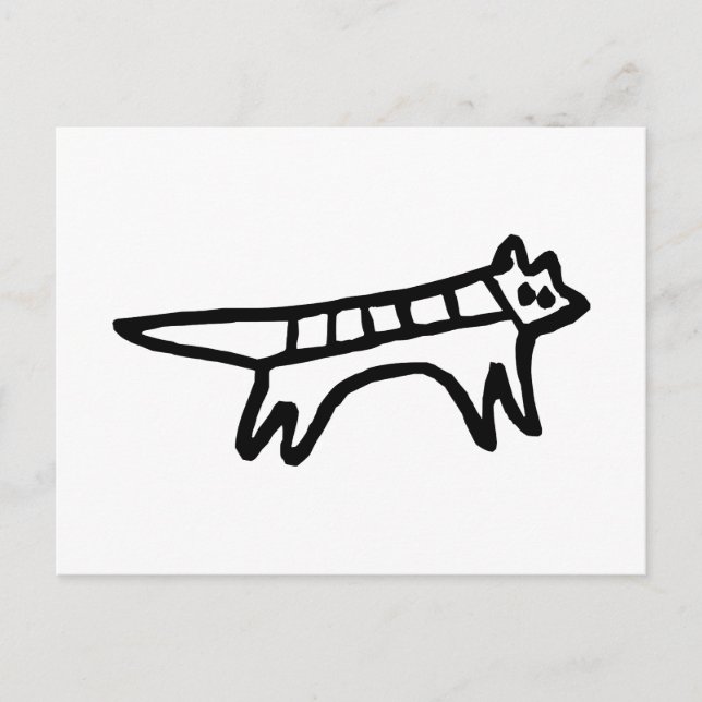 Postal Perro, dibujo australiano (aborigen) (Anverso)