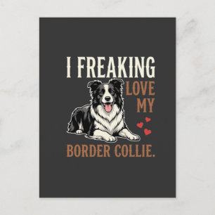 Postal Perro Divertido Border Collie Amor
