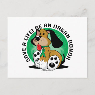 Postal Perro donador de órganos