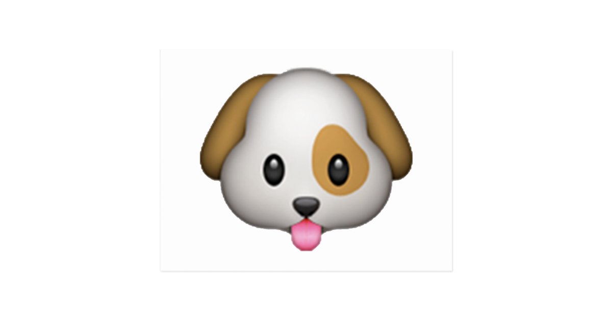Postal Perro emoji Zazzle.es