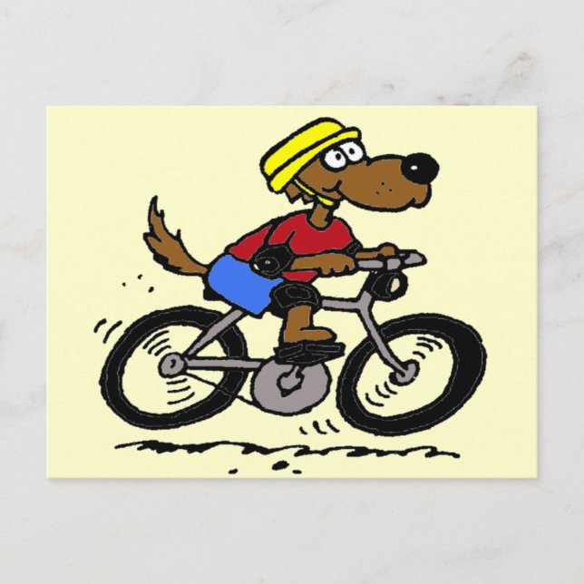 Postal Perro en bicicleta (Anverso)