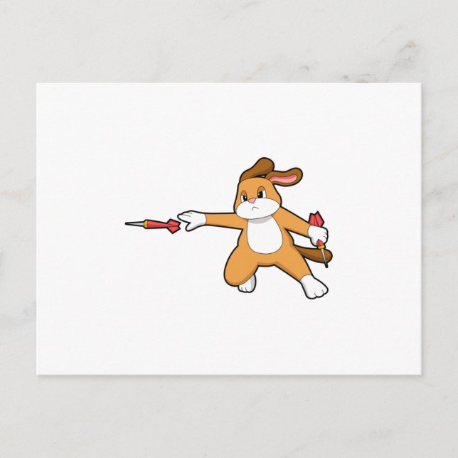 Postal Perro en Dardos con Dart.PNG (Anverso)