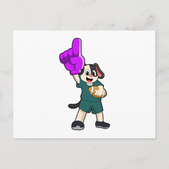 Postal Perro en deportes de fútbol (Anverso)