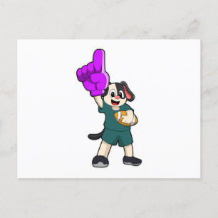 Postal Perro en deportes de fútbol americano