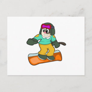 Postal Perro en deportes de snowboard