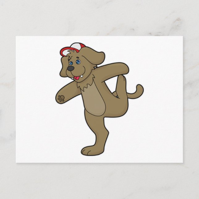 Postal Perro en el gimnasio del yoga (Anverso)