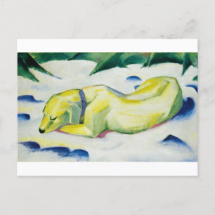 Postal Perro en la pintura de Nieve de Franz Marc