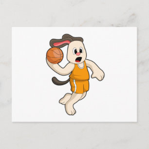 Postal Perro en los deportes de baloncesto