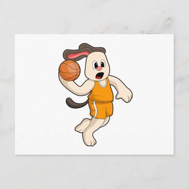 Postal Perro en los deportes de baloncesto (Anverso)