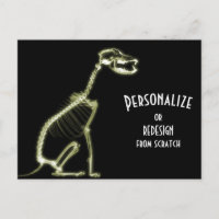 Perro esqueleto de rayos X - Amarillo