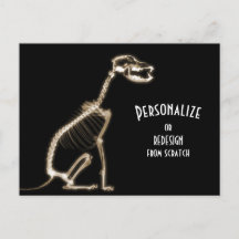 Perro esqueleto de rayos X - Sepia