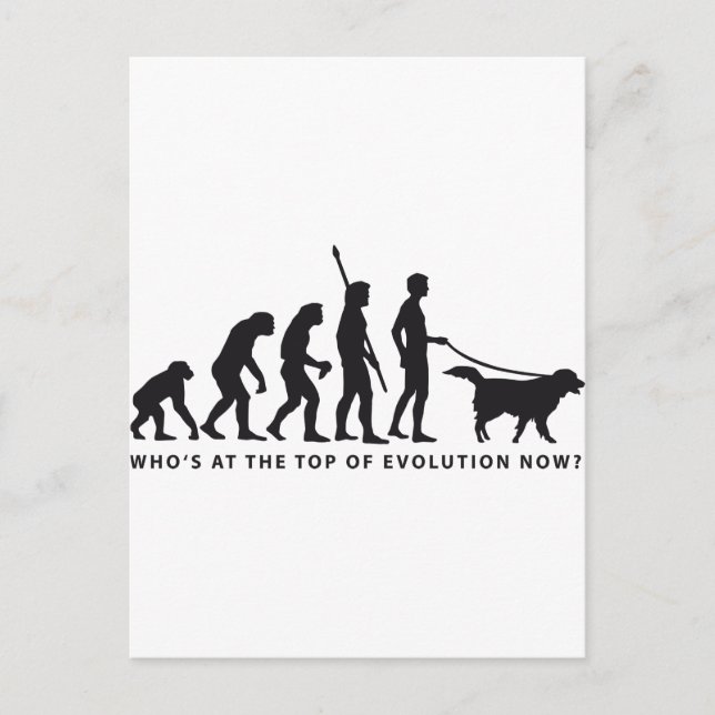 Postal perro evolutivo (Anverso)