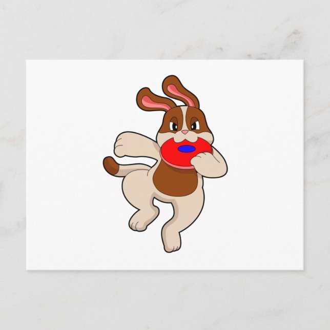 Postal Perro jugando (Anverso)