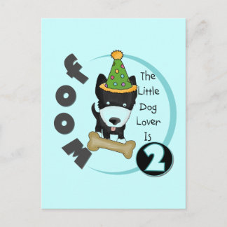 Postal Perro Lover 2er cumpleaños camisetas y regalos