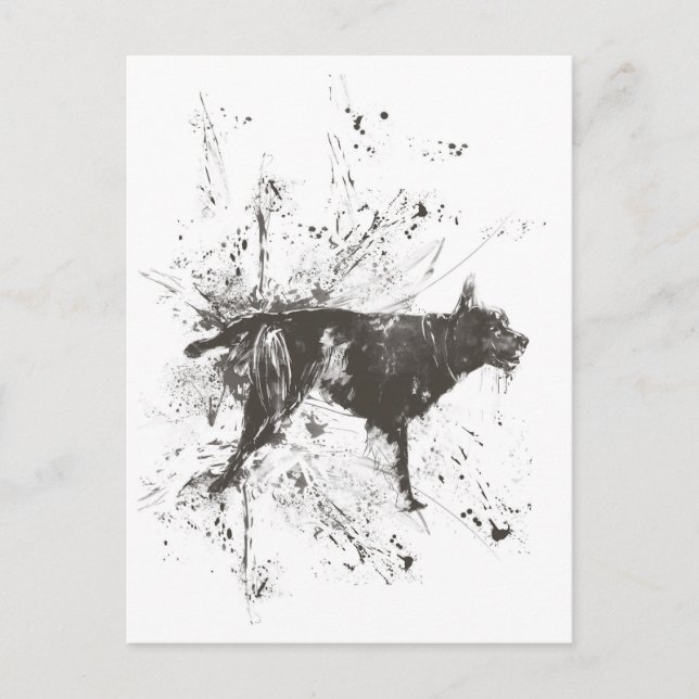 Postal Perro malo (Anverso)