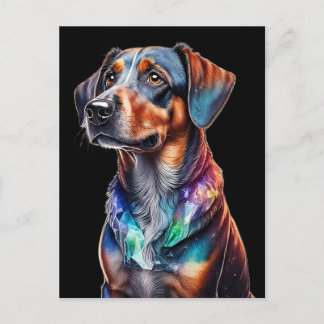 Postal Perro marrón de cristal