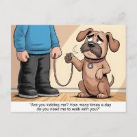 Perro Marrón Gruñón Divertido Caminando Dibujo Ani