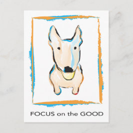 Postal Perro más feliz de todos los años toro inglés Terr