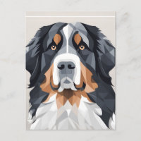 Perro montañés de Berna en un fondo gris