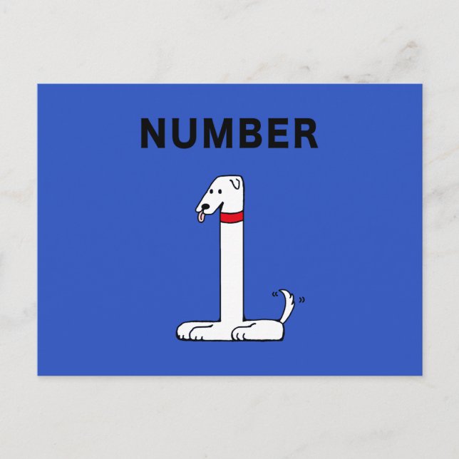 Postal Perro número uno (Anverso)