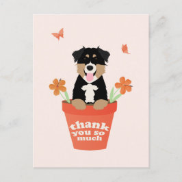 Postal Perro Pastor Australiano En Maceta Gracias