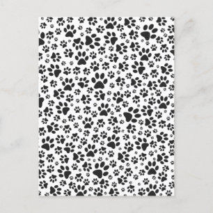 Postal Perro Paws Black and White Polka Dot