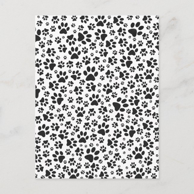 Postal Perro Paws Black and White Polka Dot (Anverso)