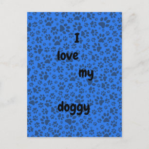 Postal Perro Paws Black & White Polka Dot (Punto de polka