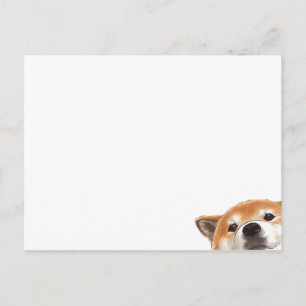 Postal Perro Peeking Lindo