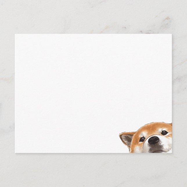 Postal Perro Peeking Lindo (Anverso)