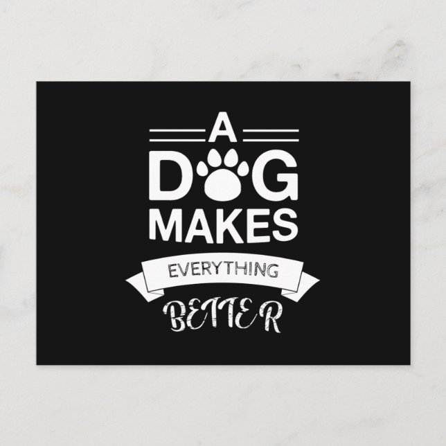 Postal Perro Perro Perro animal Cute idea de regalo diver (Anverso)