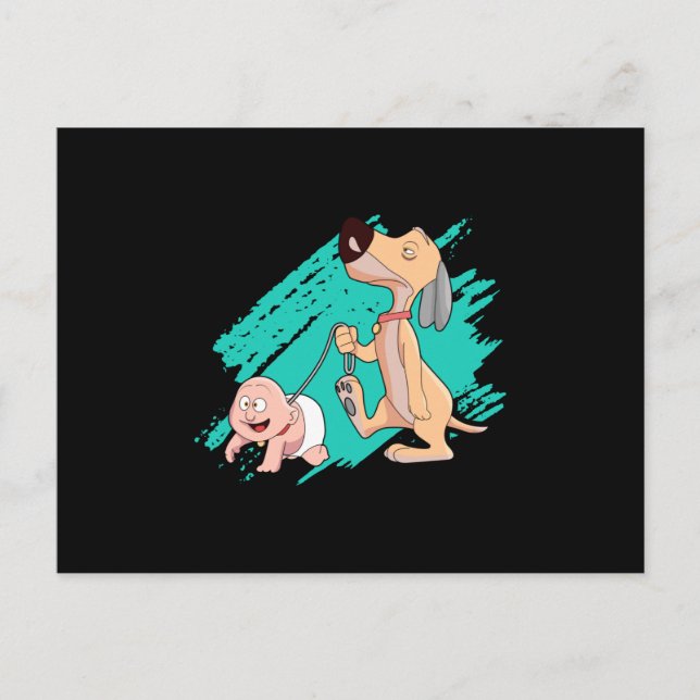 Postal Perro Perro Perro animal Guay Cute divertida idea  (Anverso)