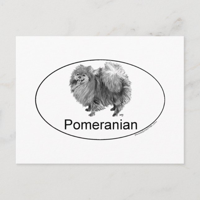 Postal Perro Pomerania Eruo (Anverso)